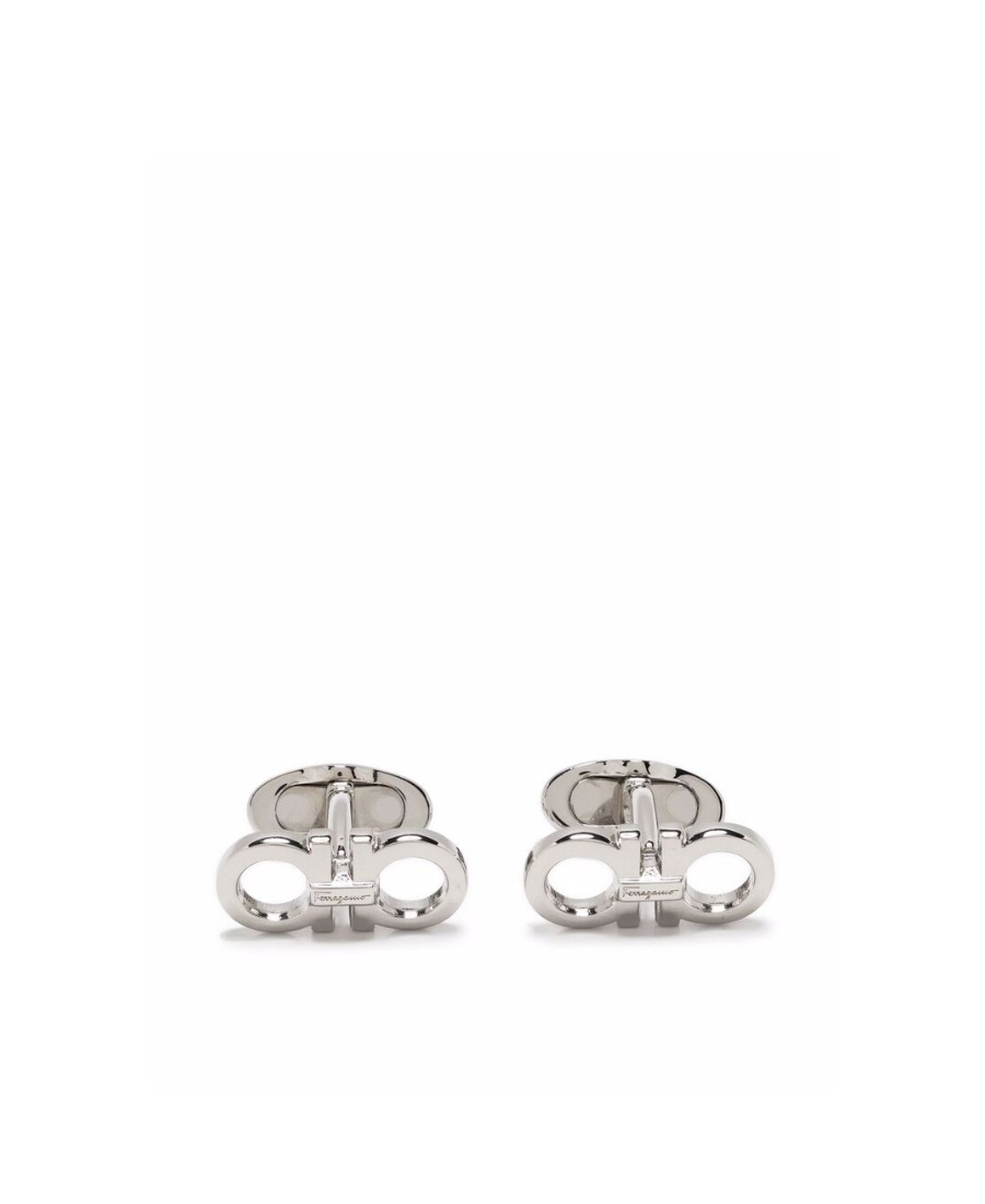 Ferragamo Palladium Cufflinks In White