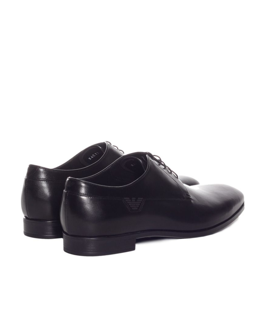 Emporio Armani Tie Business Casual Shoes In Black
