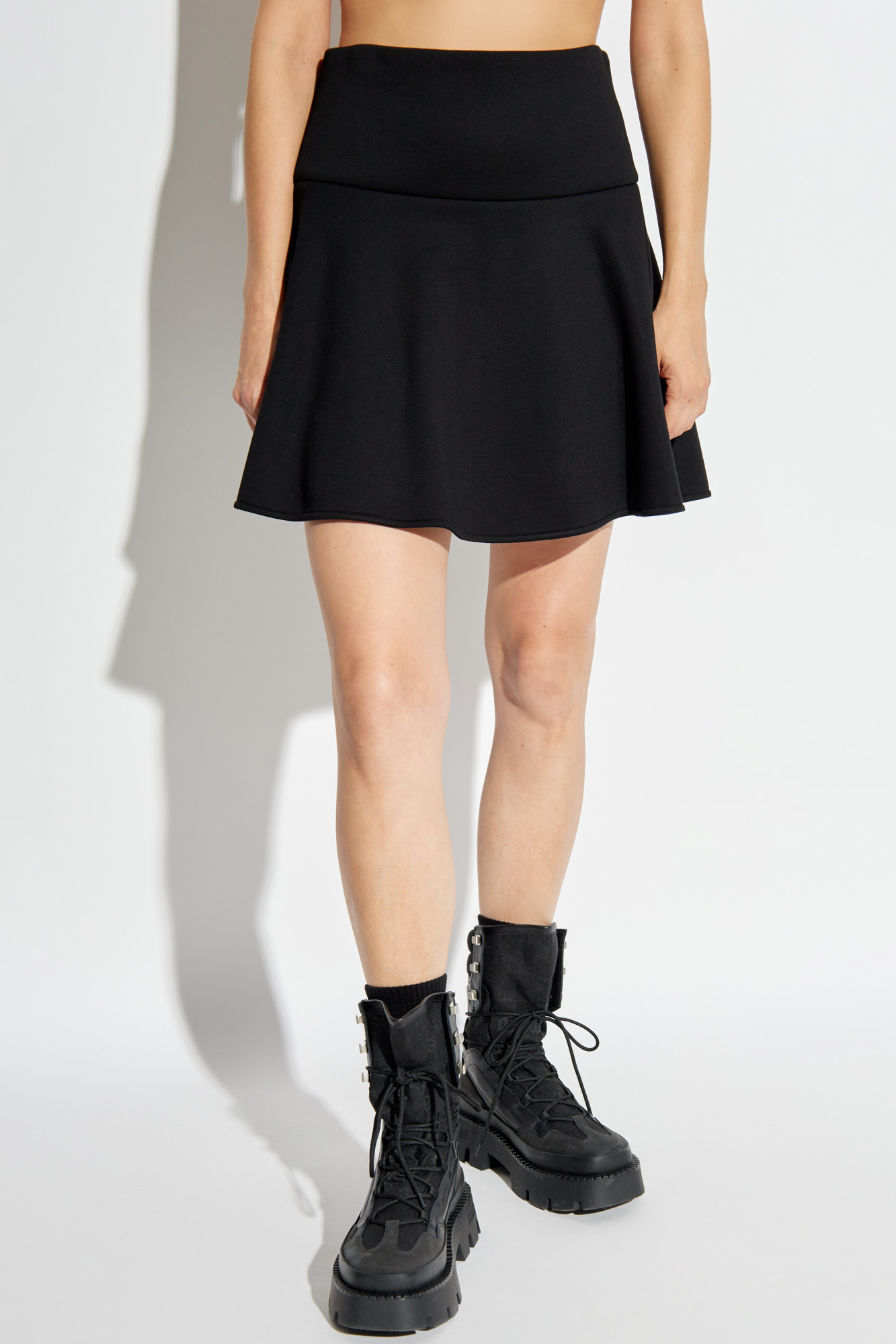 Moncler Neoprene Mini Skirt In Black