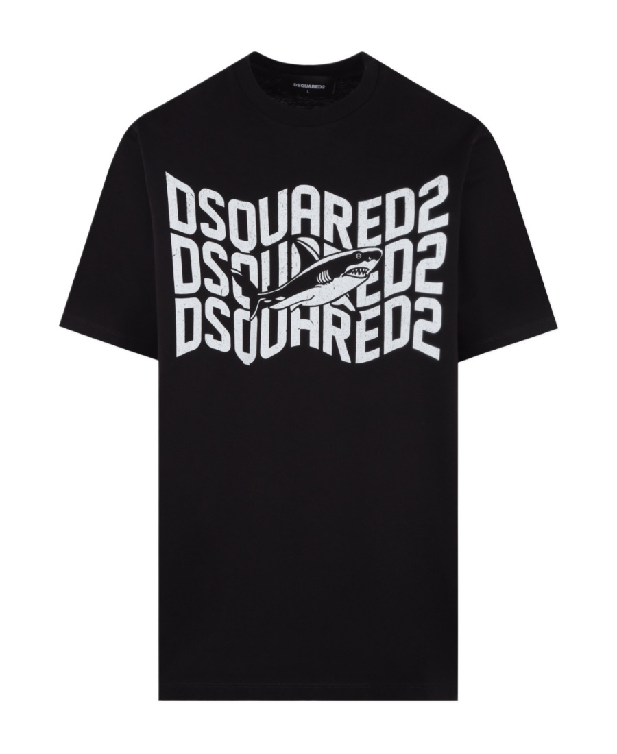 Dsquared2 Dsquared Men Logo Print T-shirt In Black