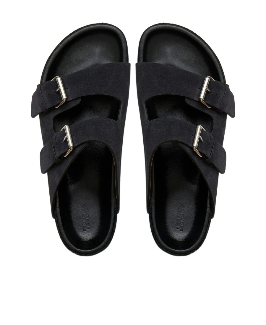 Isabel Marant Lekson Buckle Detailed Sandals In Black