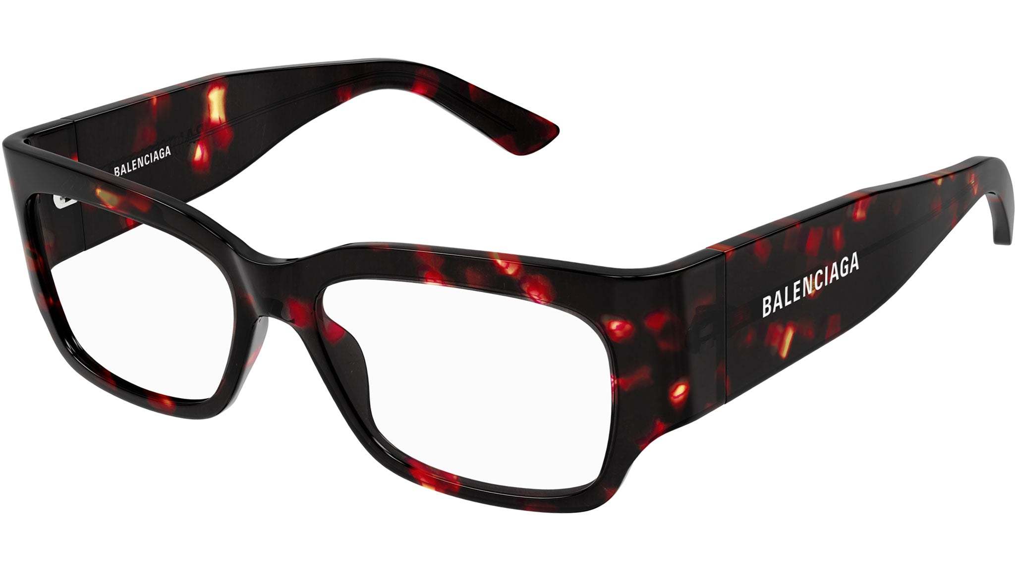 Balenciaga Rectangular Frame Glasses In Black
