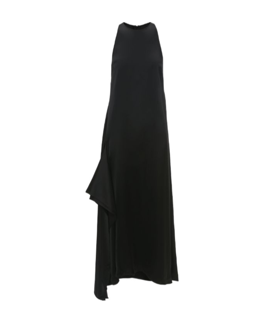 Jw Anderson Asymmetrisches Midikleid In Black