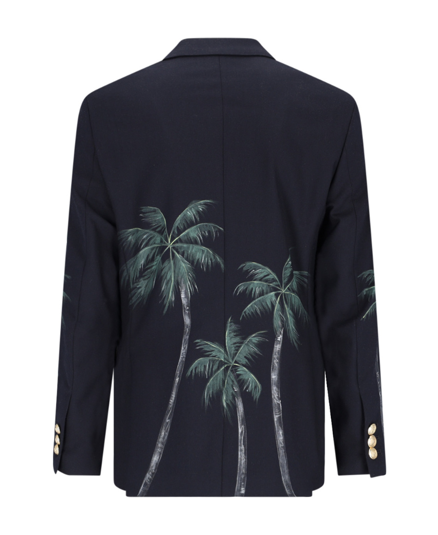 Palm Angels Palms Classic Double Breasted Jacket In Black