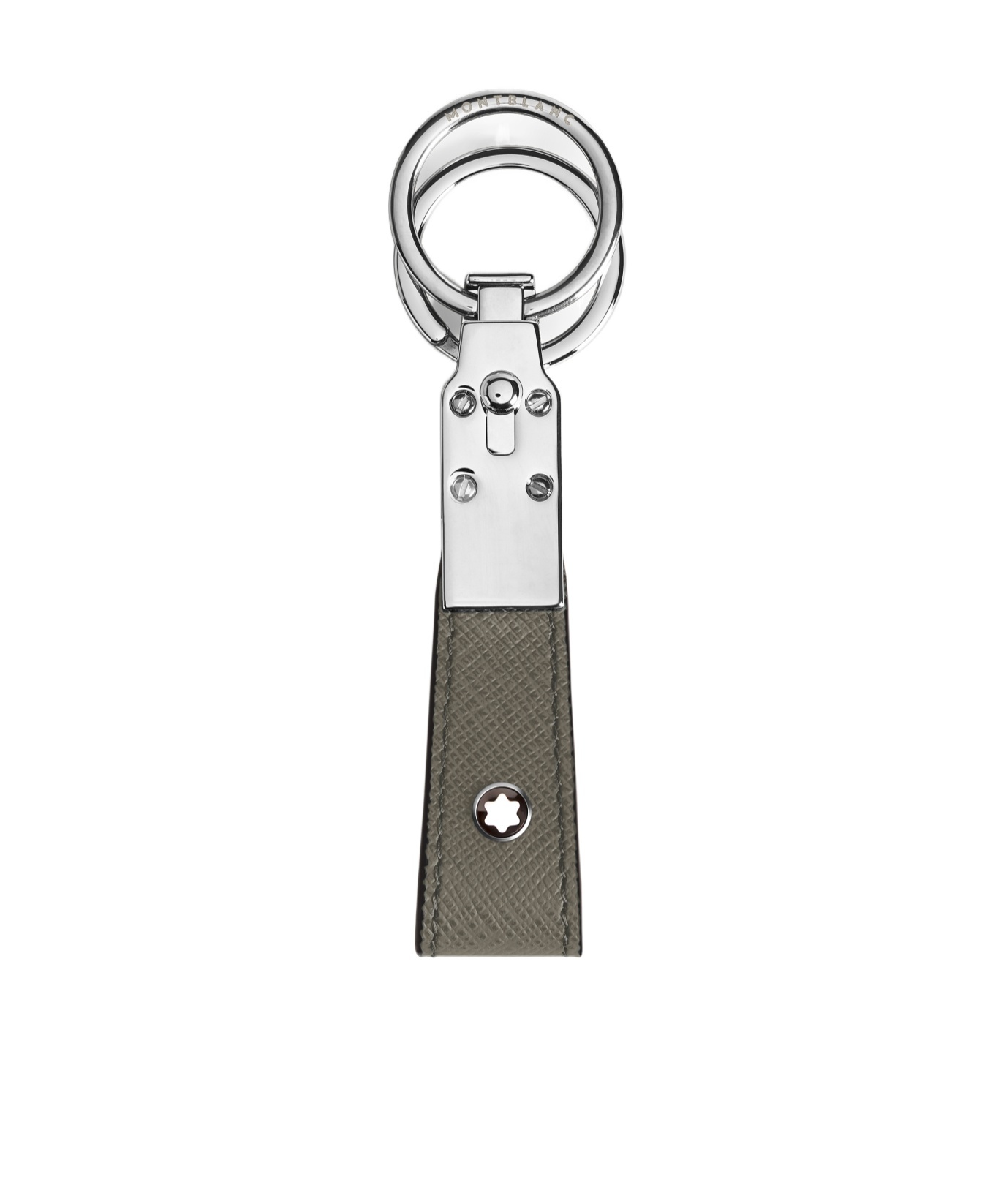 Montblanc Logo Keychain In Medium Gray