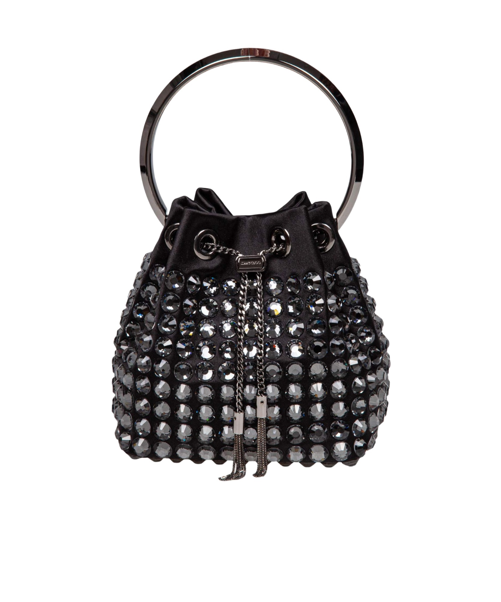 Jimmy Choo Drawstring Handbag In Black