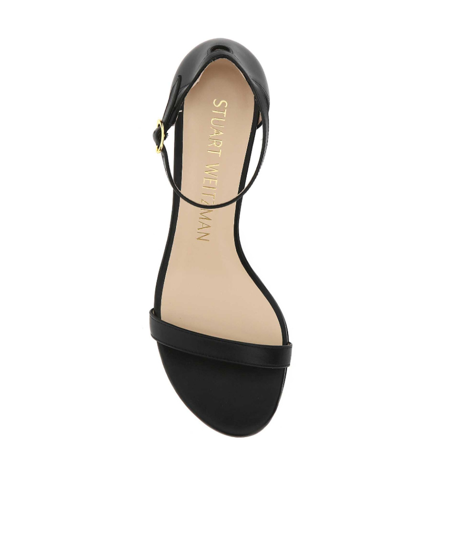 Stuart Weitzman Open-toed High-heeled Sandals In Black
