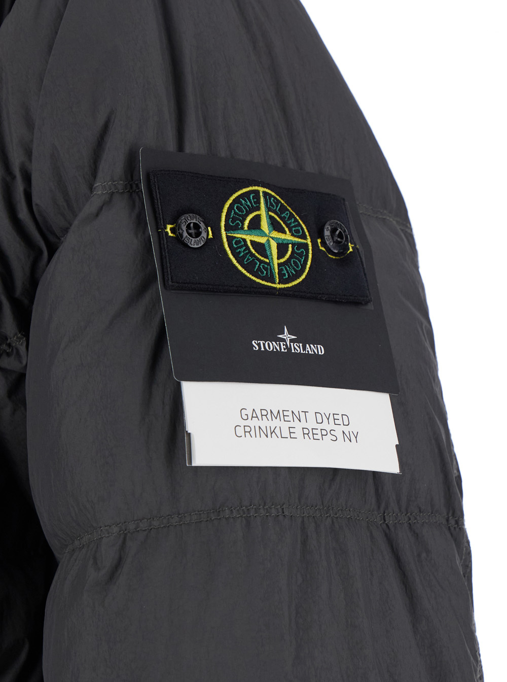 Stone Island Down Jacket In Lightweight Recycled Nylon Reps Jackets Blue In Gray