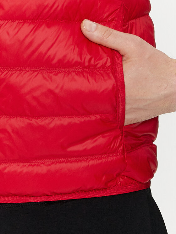 Ea7 Core Identity Puffer Gilet In Red