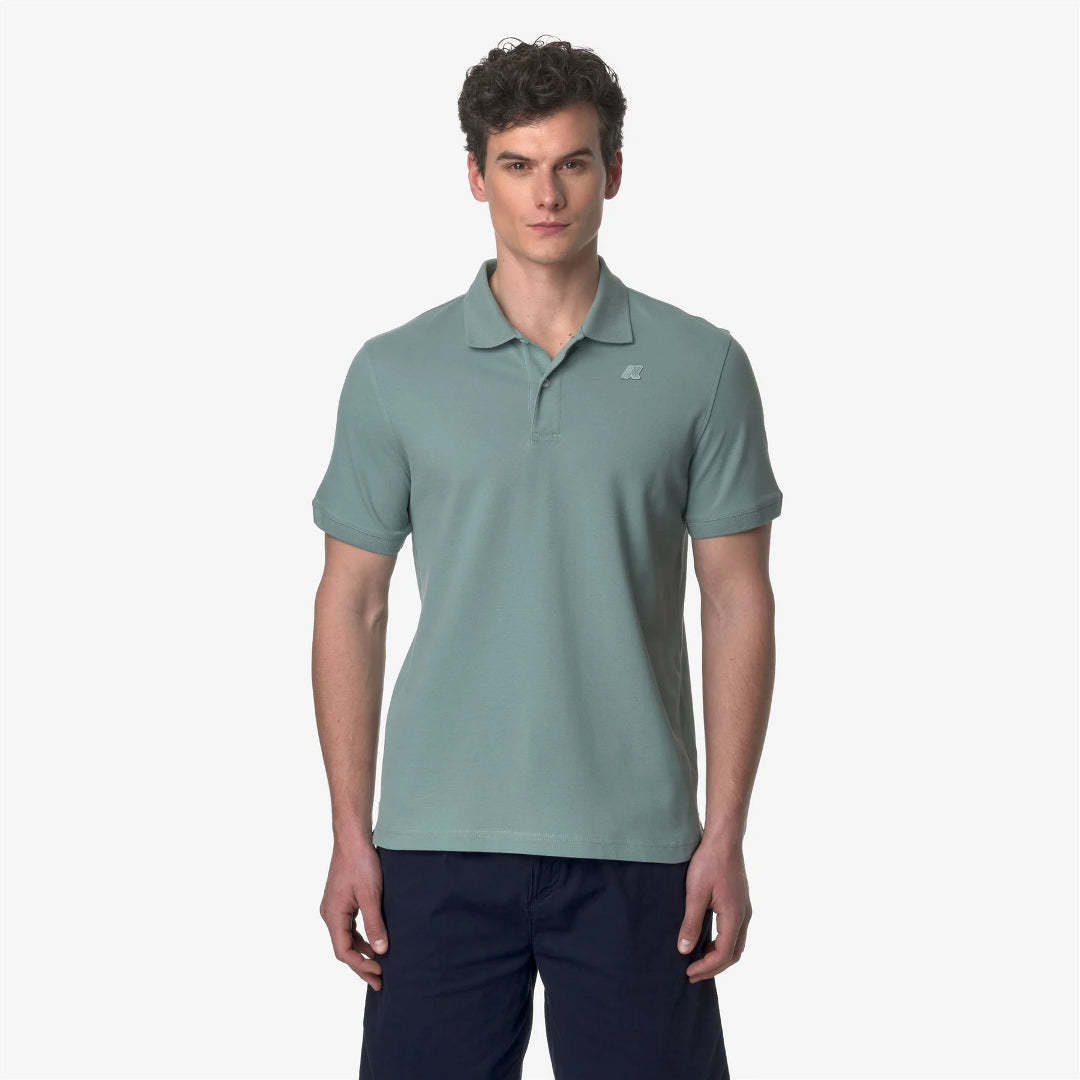 K-way Short-sleeved Polo Shirt In Green