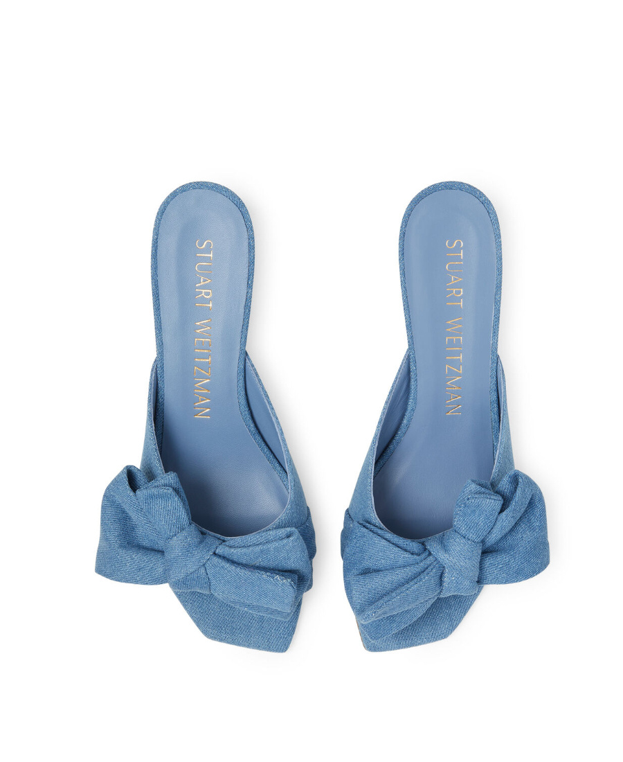 Stuart Weitzman Logo High-heeled Sandals In Blue