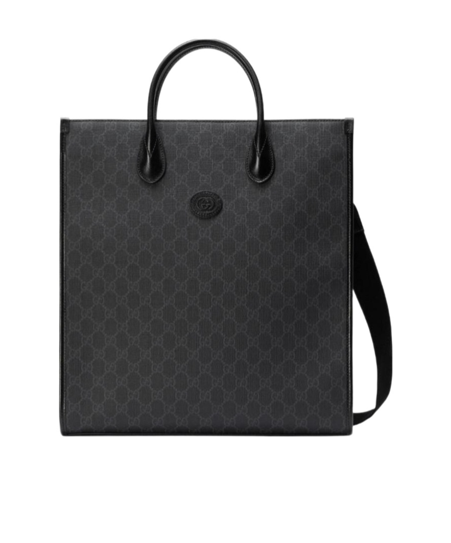 Gucci Medium Interlocking G Tote Bag In Black