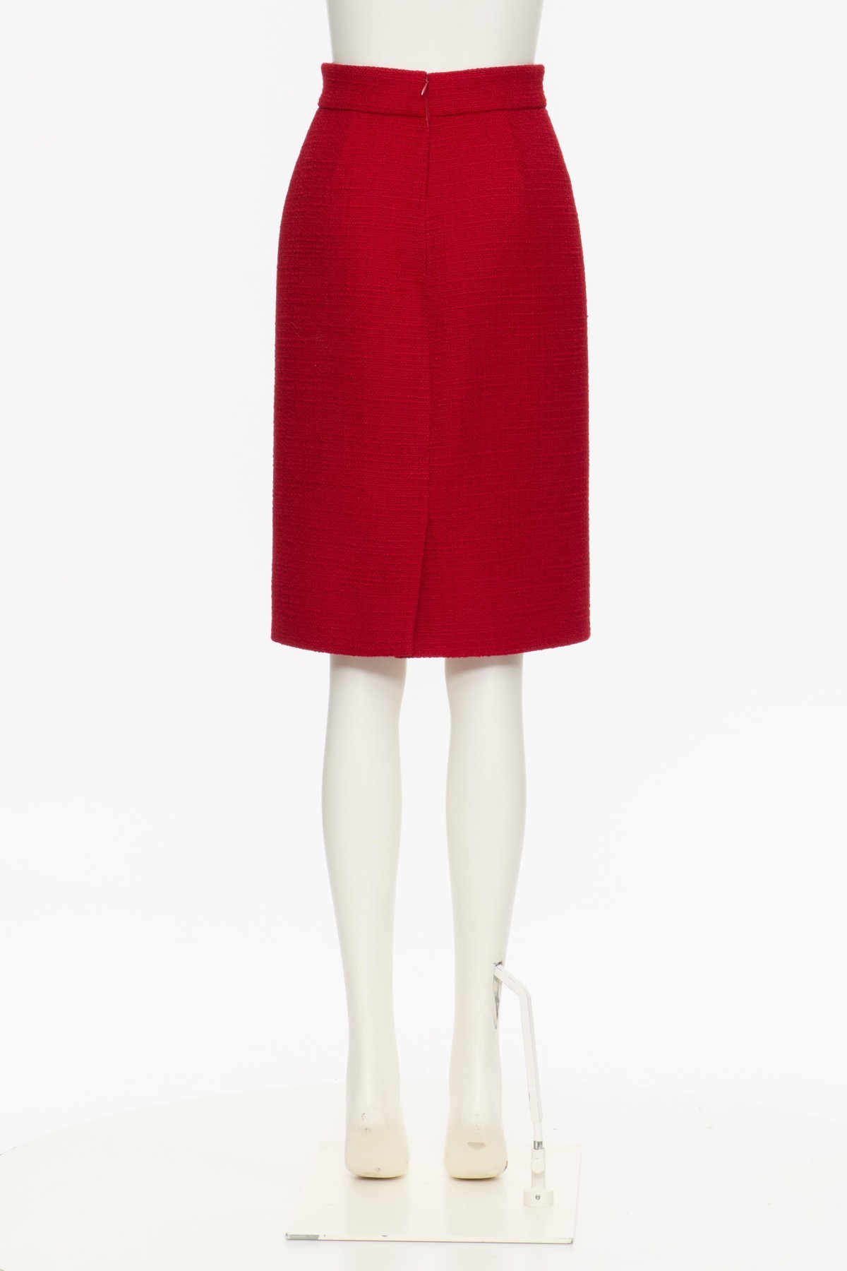 Valentino Solid Color Skirt In Red