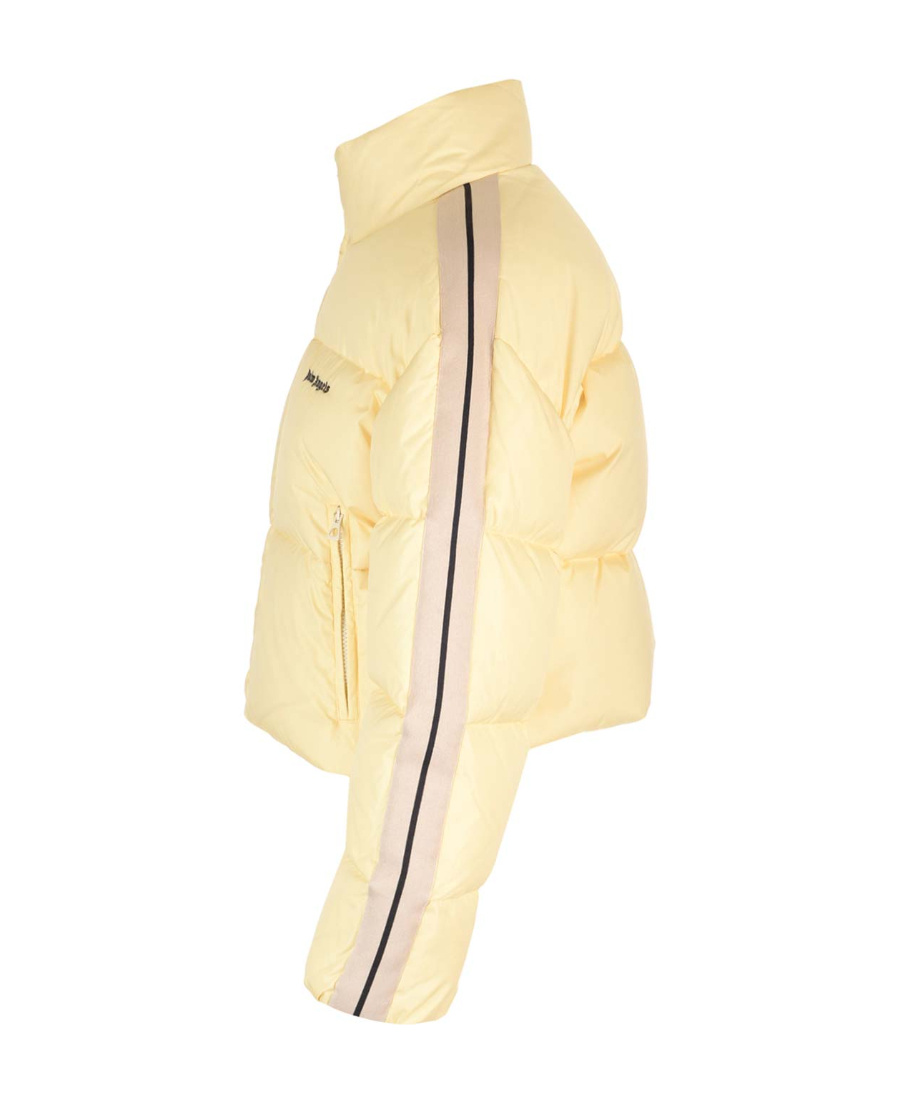 Shop Palm Angels Logo-embroidered Puffer Jacket In Nude