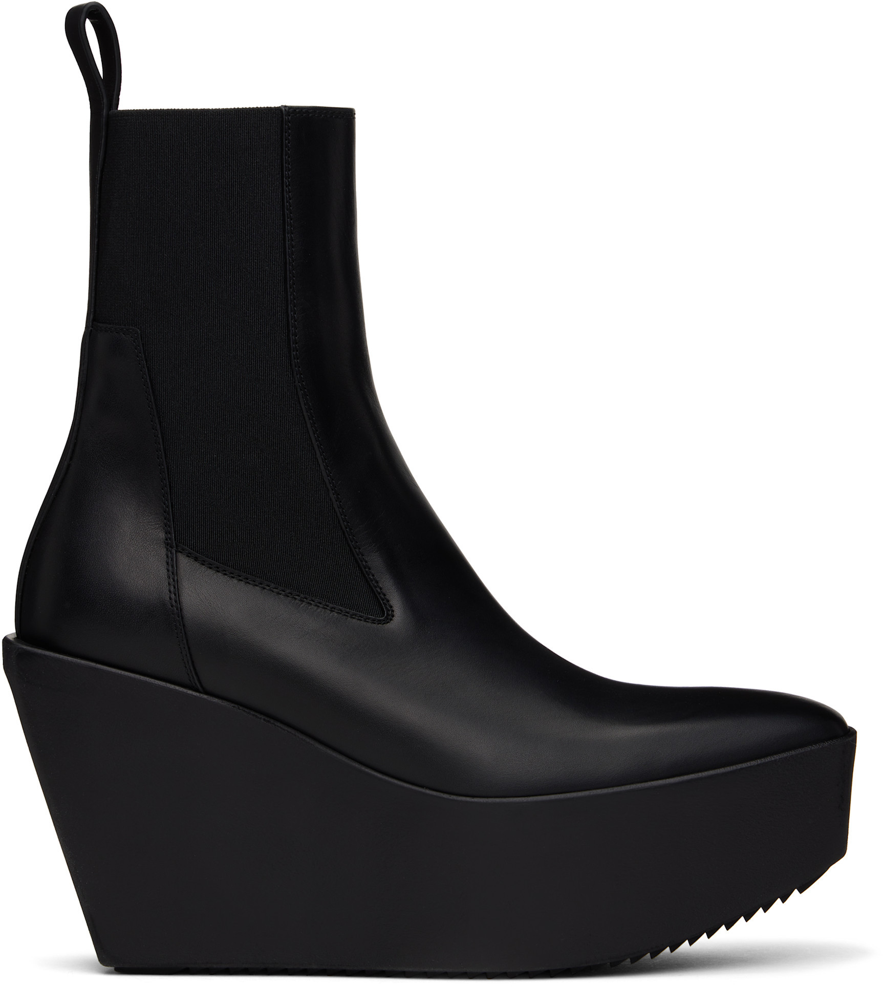 Rick Owens Thick Soled Chelsea Boots In Black