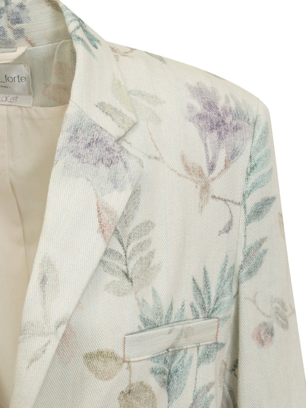 Shop Forte Forte Floral Blazer Jacket In Nude