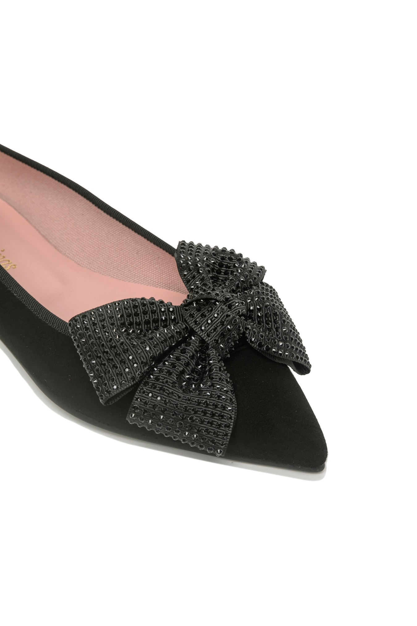 Pretty Ballerinas Ella Pointed Flats In Black
