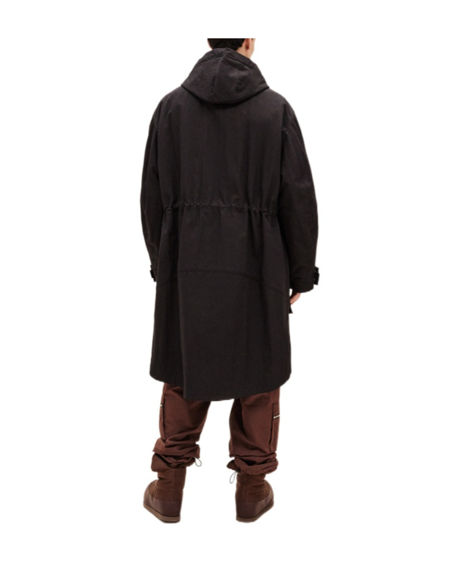 Jacquemus Layered Cotton-blend Parka In Black