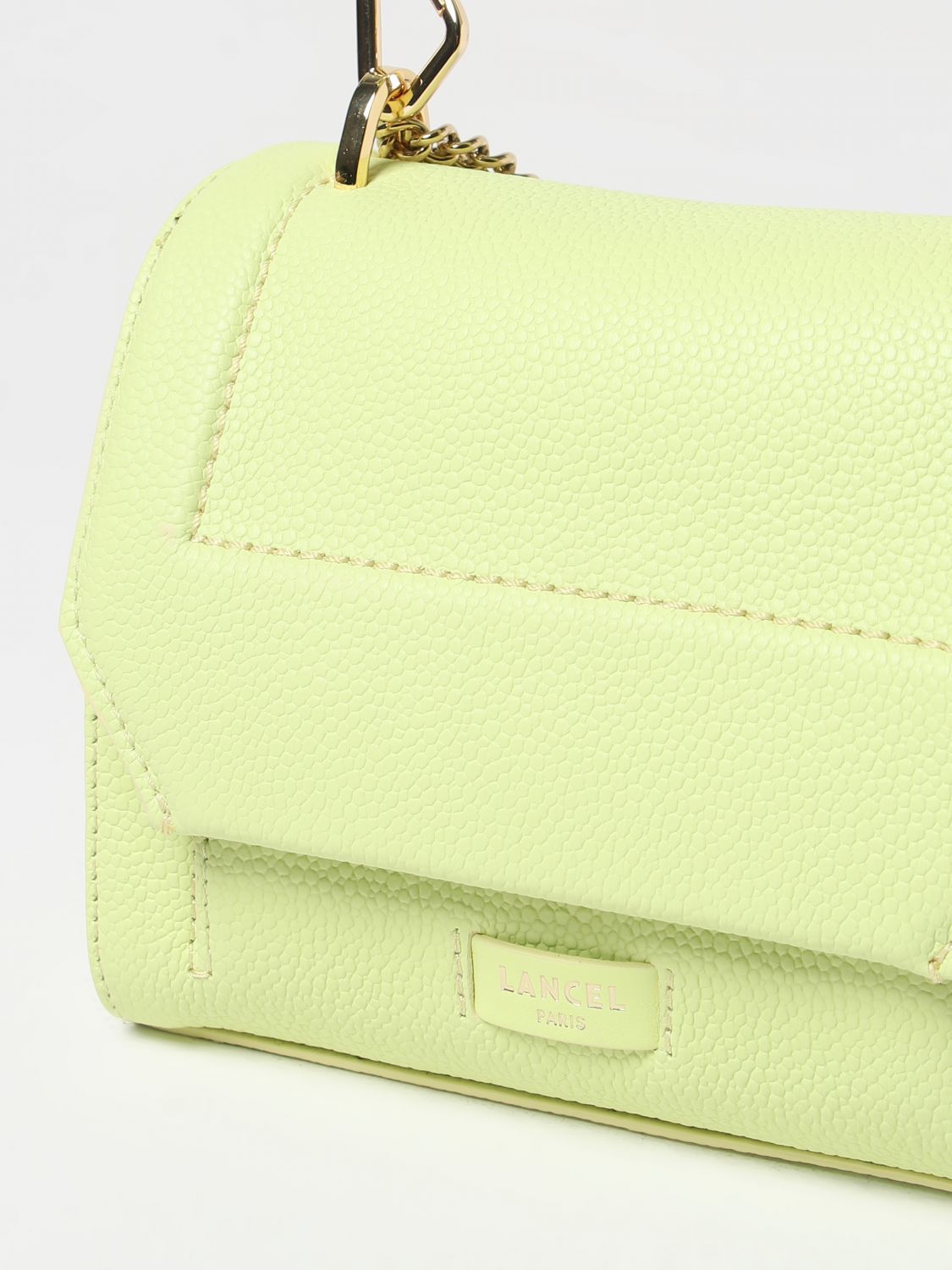 Lancel Chic Chain Strap Shoulder Bag In Yellow