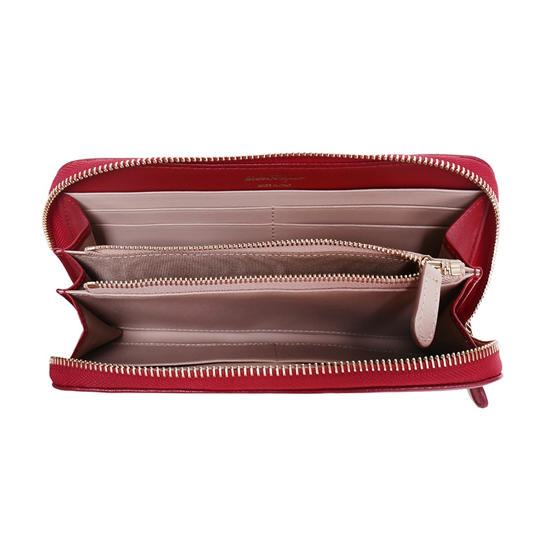 Ferragamo Long Purse In Red