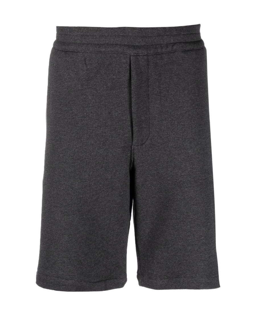 Alexander Mcqueen Side-stripe Cotton Track Pants In Black