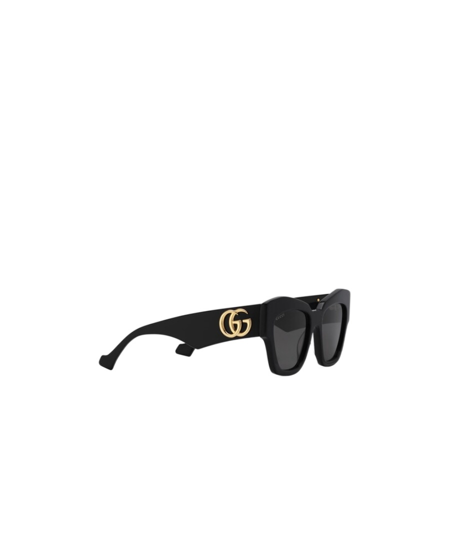 Gucci Womens Gc002123 Gg1422s Cat-eye Frame Acetate Sunglasses Black In Black