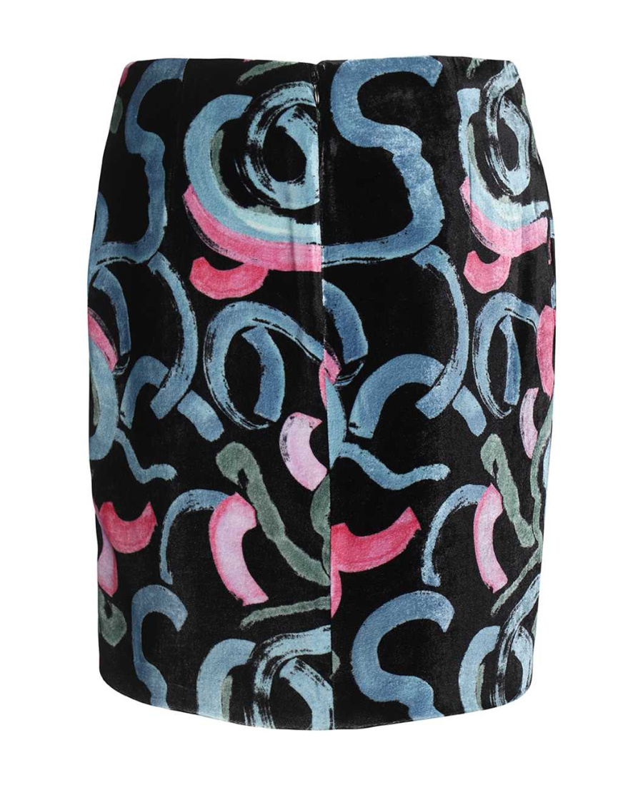 Shop Emporio Armani Emblem Skirt In Black