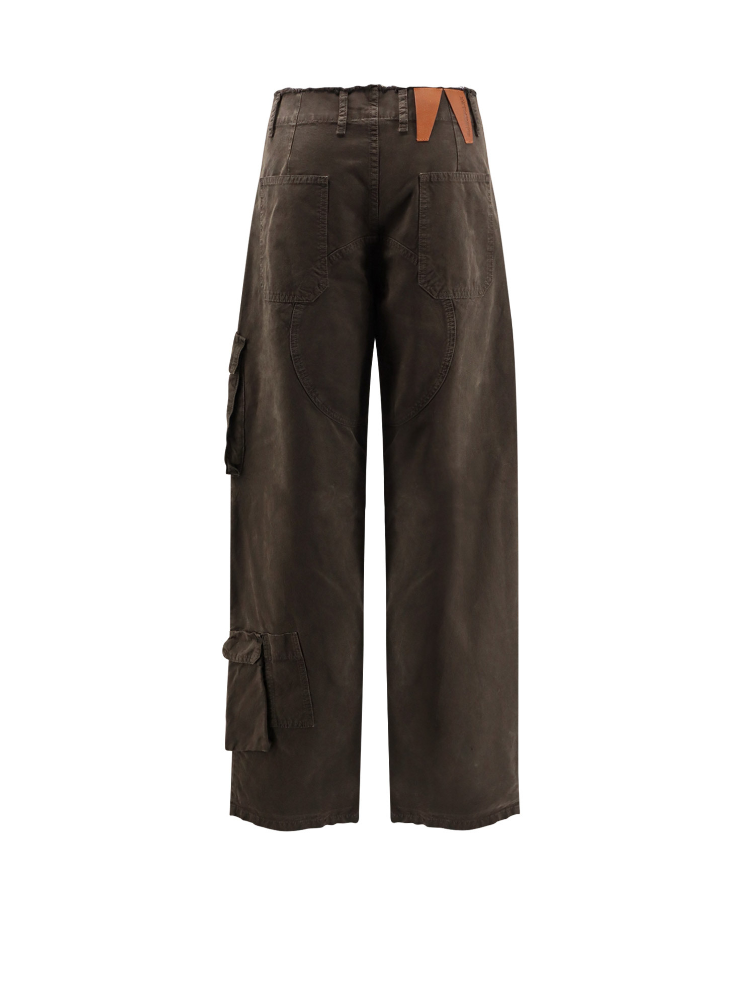 Darkpark Canvas Bow Cargo Pants In Brown