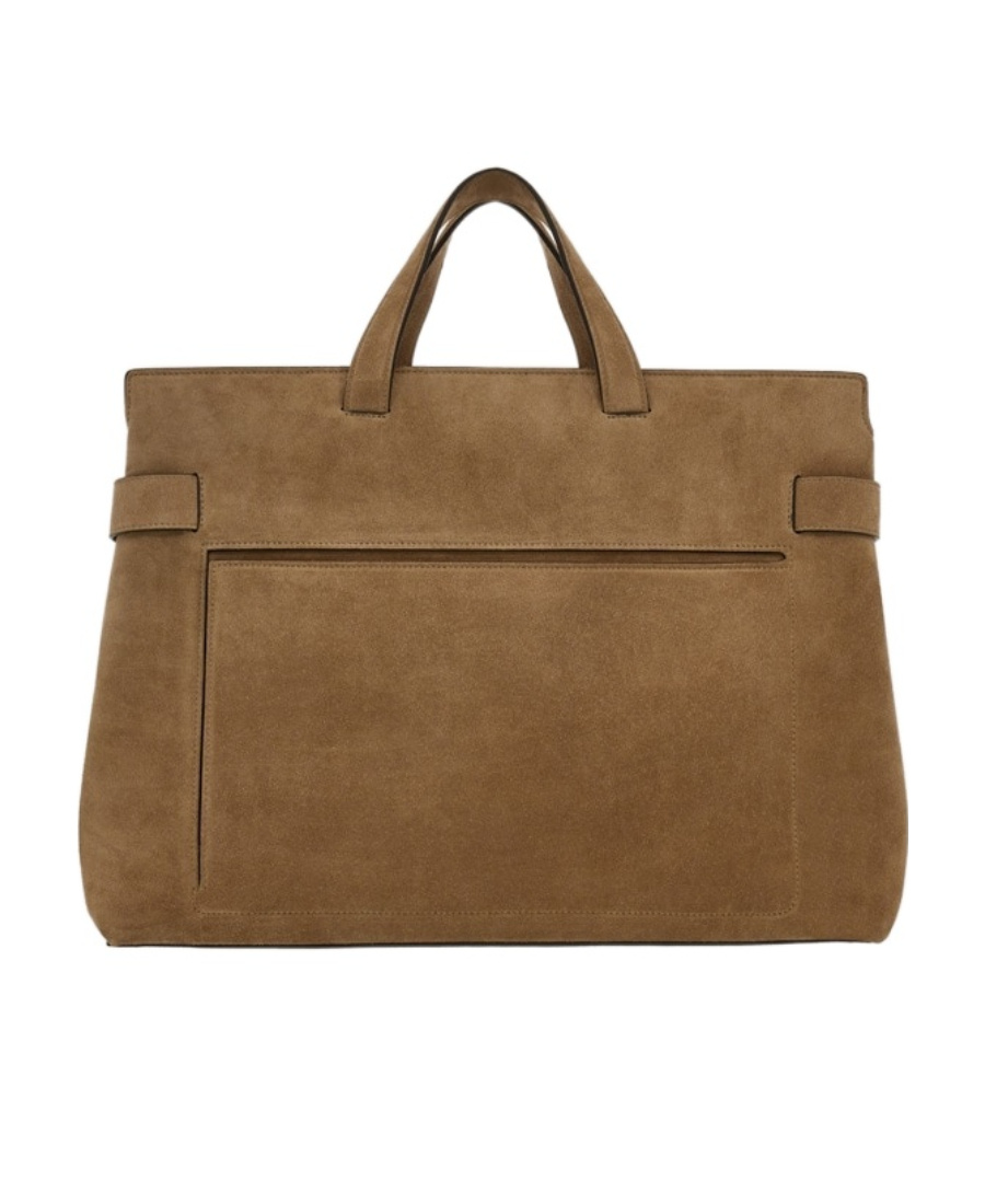 Ferragamo Salvatore  Logo Plaque Briefcase In Brown