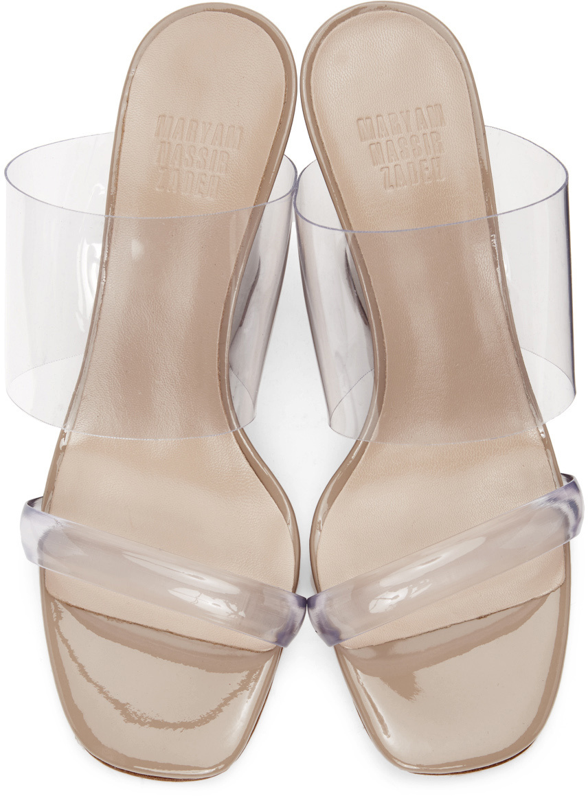 Maryam Nassir Zadeh Beige Olympia Wedge Heeled Sandals In Nude