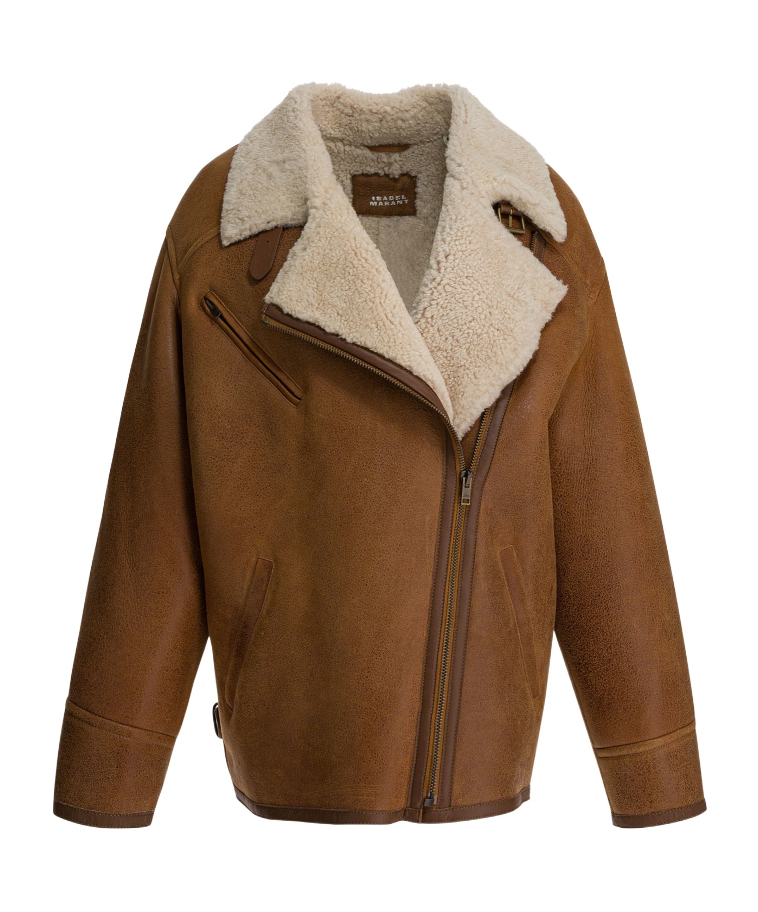 Isabel Marant Shearling Zip-fastening Jacket In Brown