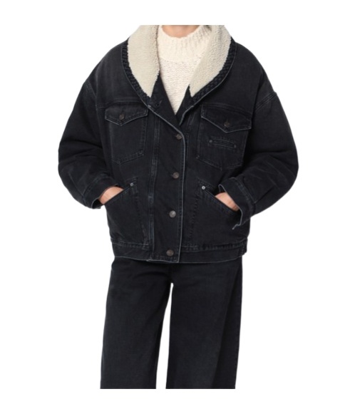 Isabel Marant Long Sleeve Denim Jacket In Black