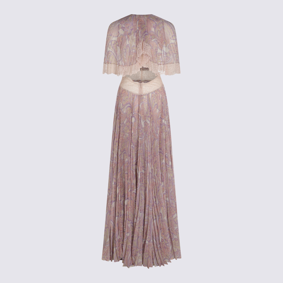 Twinset Robe Longue Plissée « Pantelleria » Avec Imprimé In Pink