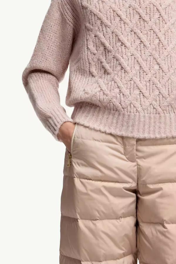 Moncler Alpaca Blend Turtleneck Sweater In Pink