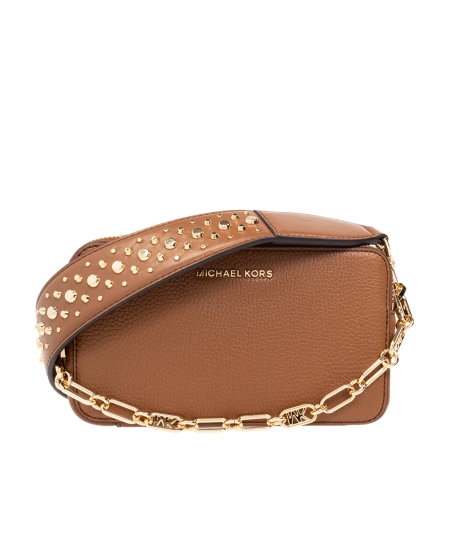 Michael Michael Kors Small Logo-lettering Camera Bag In Brown