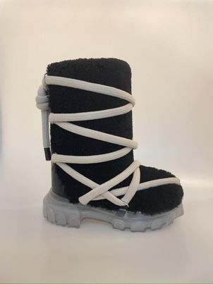 Rick Owens Lunar Tractor Calf-length Boots In Black