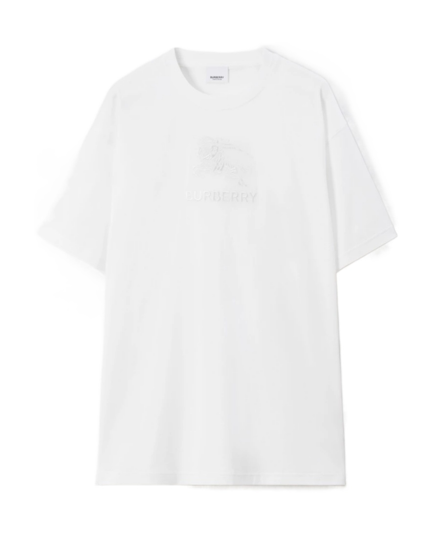 Burberry Tempah T-shirt With Embroidered Ekd In White