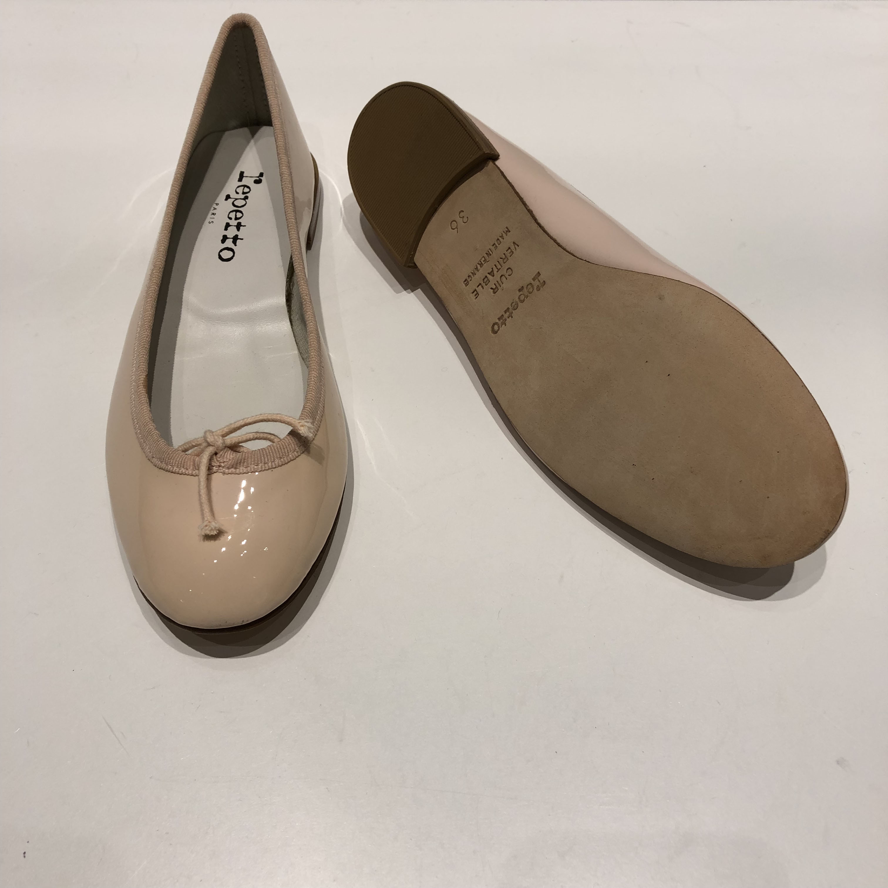 Repetto Tan Cendrillon Ballerina Flats In Nude