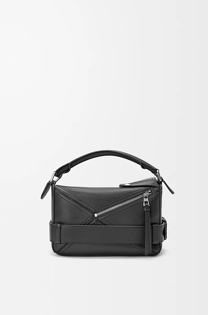 Loewe Womens Black Puzzle Biker Small Leather Cross-body Bag