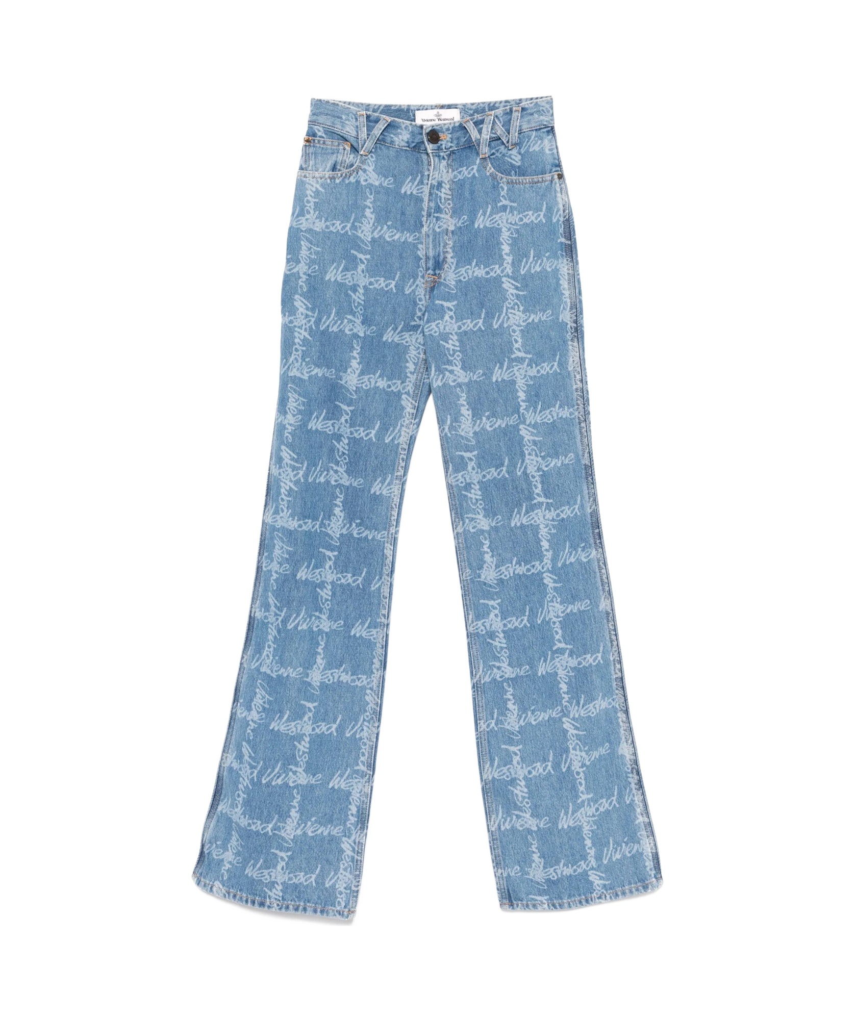 Vivienne Westwood Ray 5 Pocket Jeans Laser Denim Vw-grid-blue 31 Women In Blue
