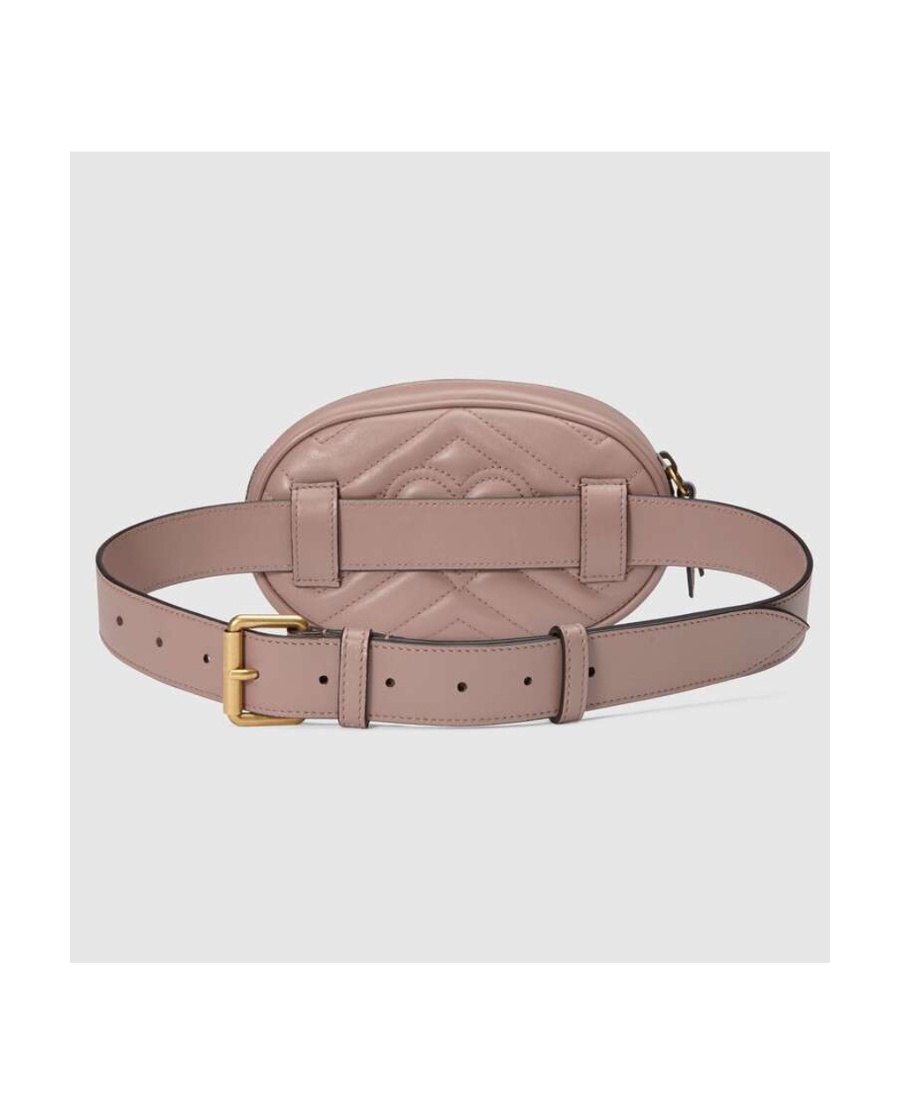 Gucci Gg Marmont Quilted Waist Pack In Pink