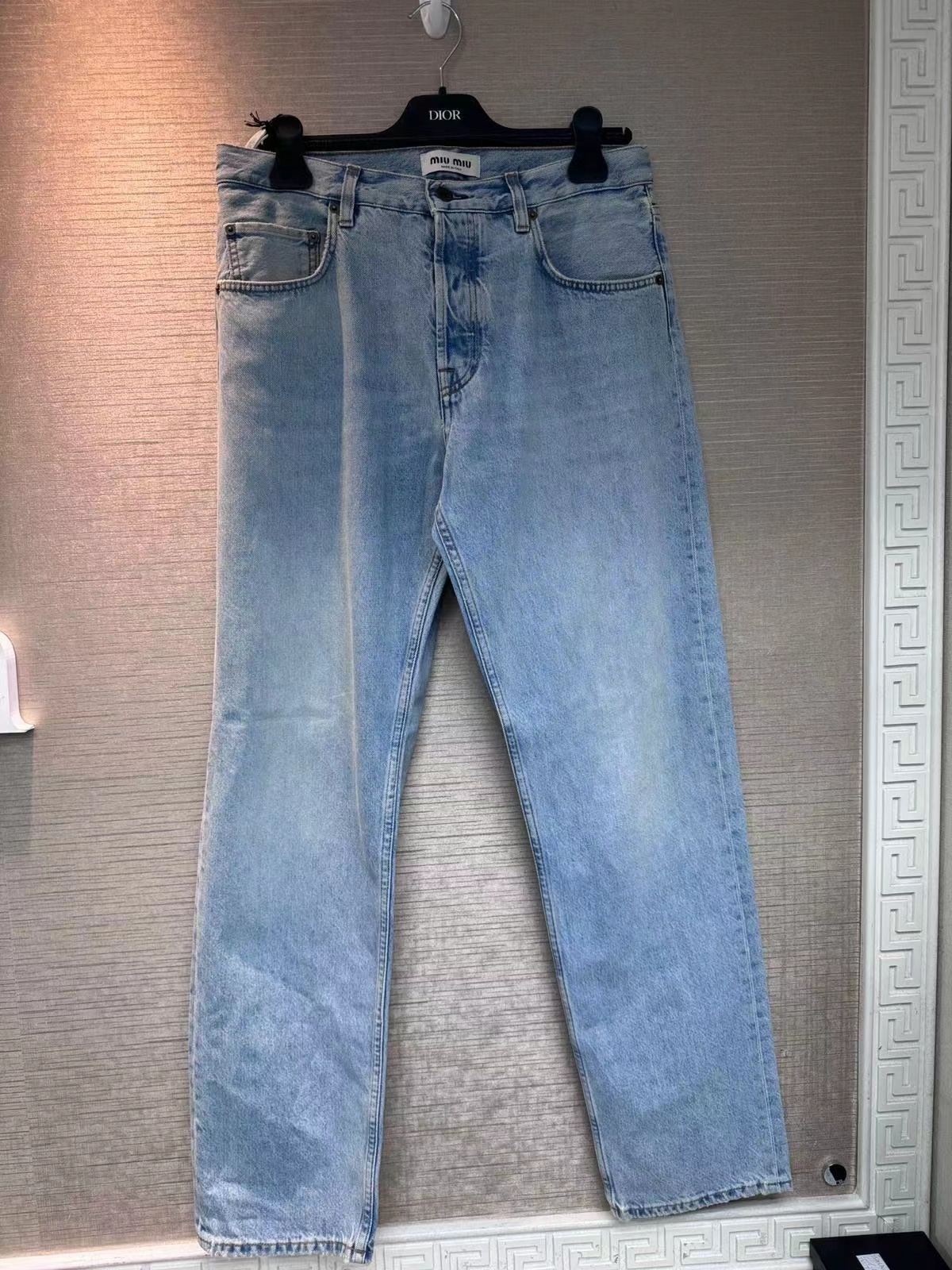 Miu Miu Belt-loop Jeans In Blue