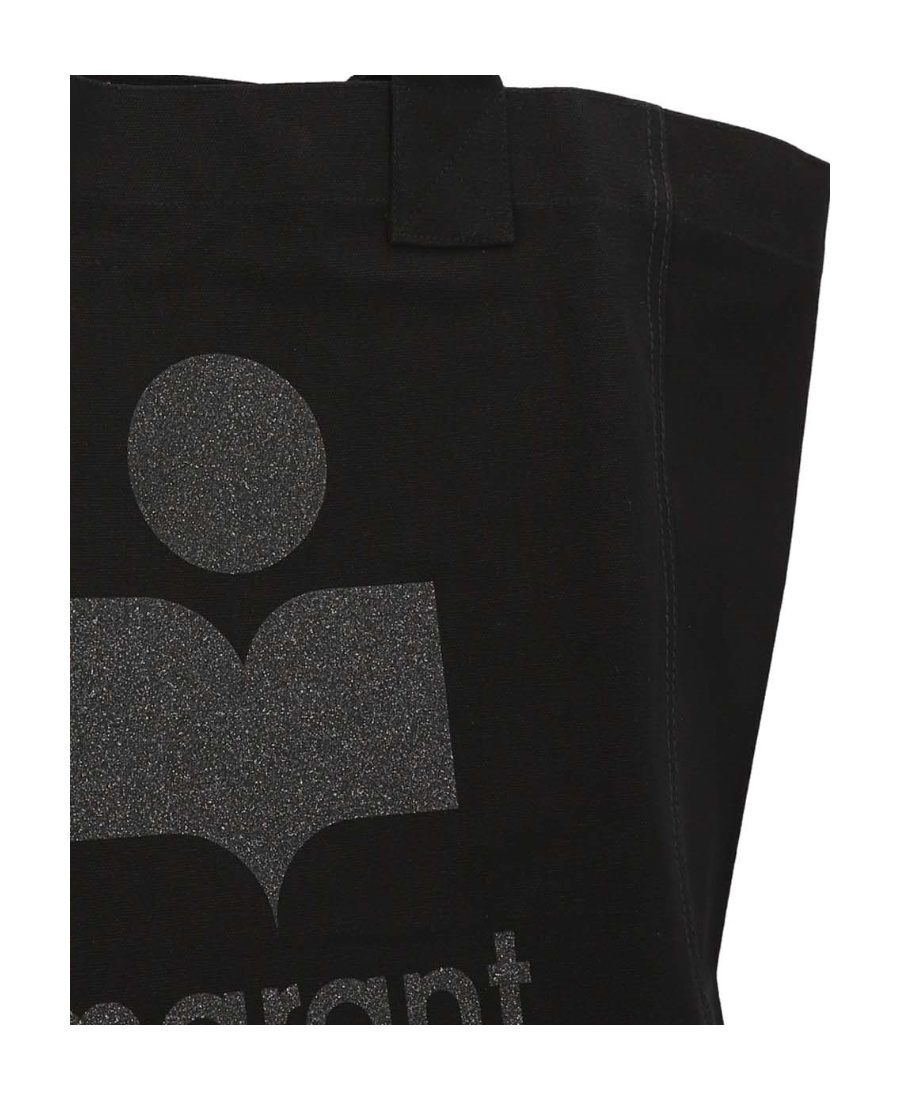 Isabel Marant Logo Detailed Tote Bag In Black