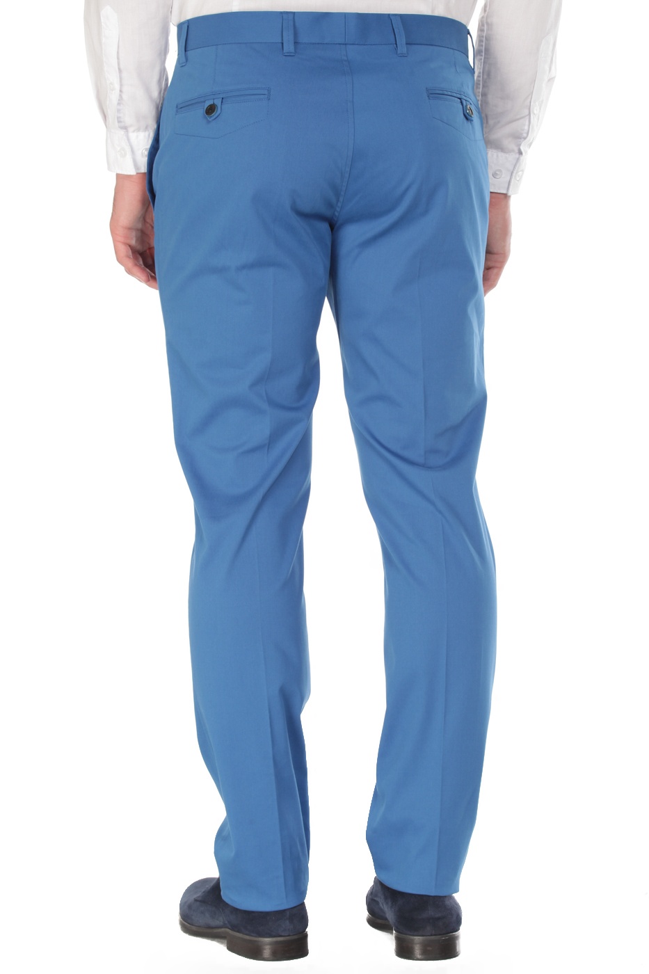Shop Armani Collezioni Tapered Casual Pants In Blue