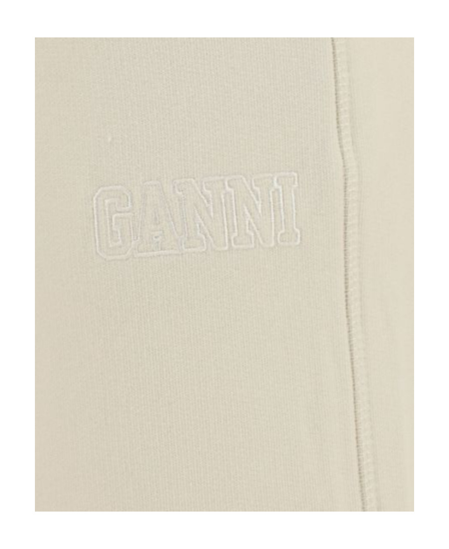 Ganni Elasticated-waist Track Pants In White