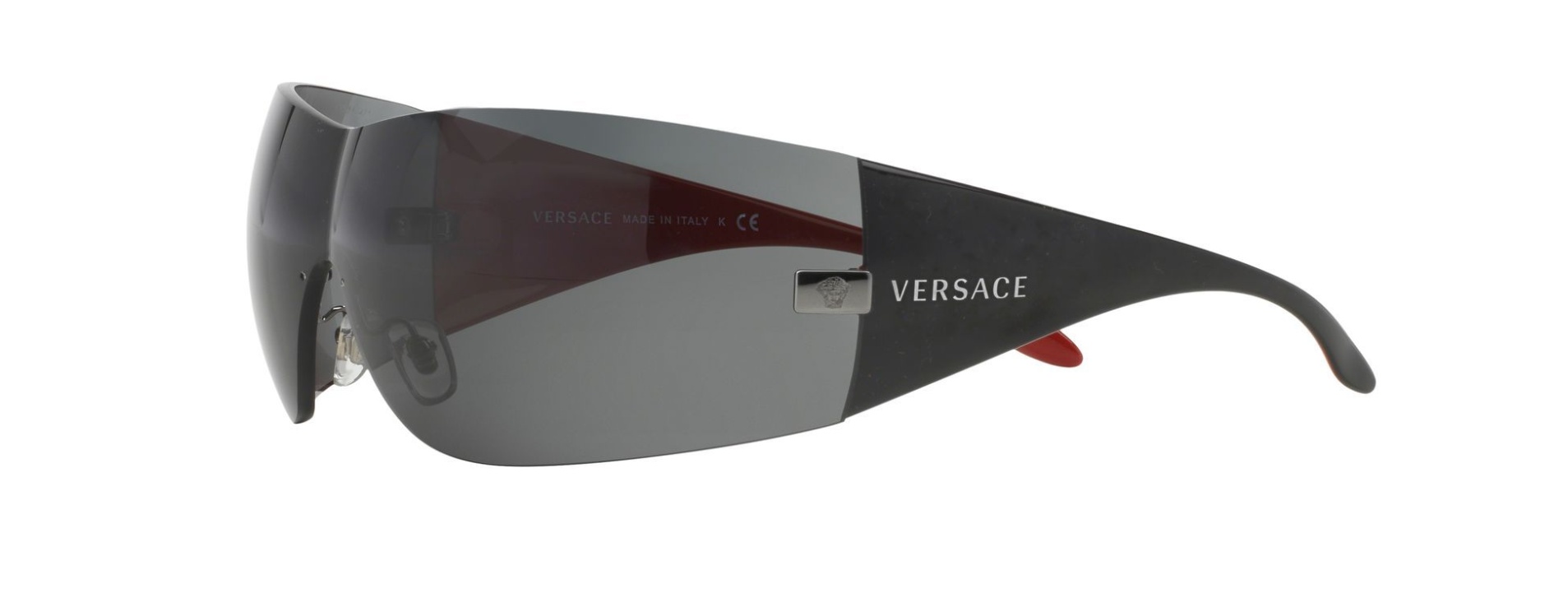 Versace Eyewear Shield Frame Sunglasses In Gray