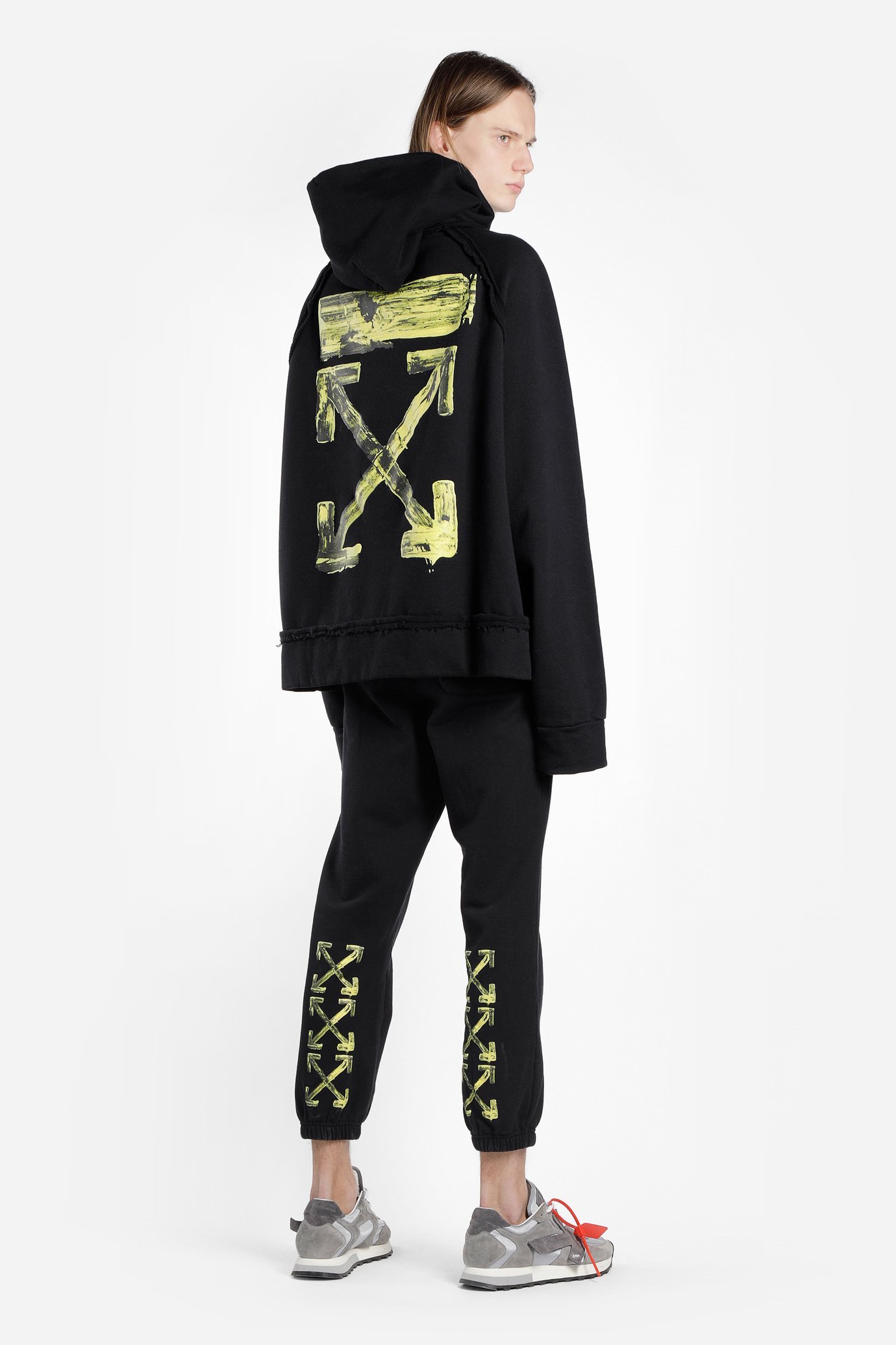 Off-white Logo Printed Sweatpants In Black