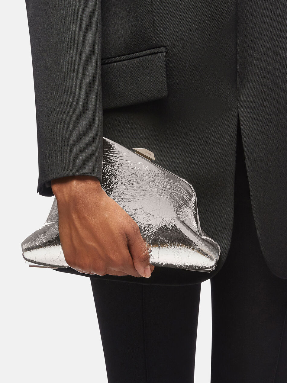 Attico ''day Off Small'' Silver Clutch In Silver