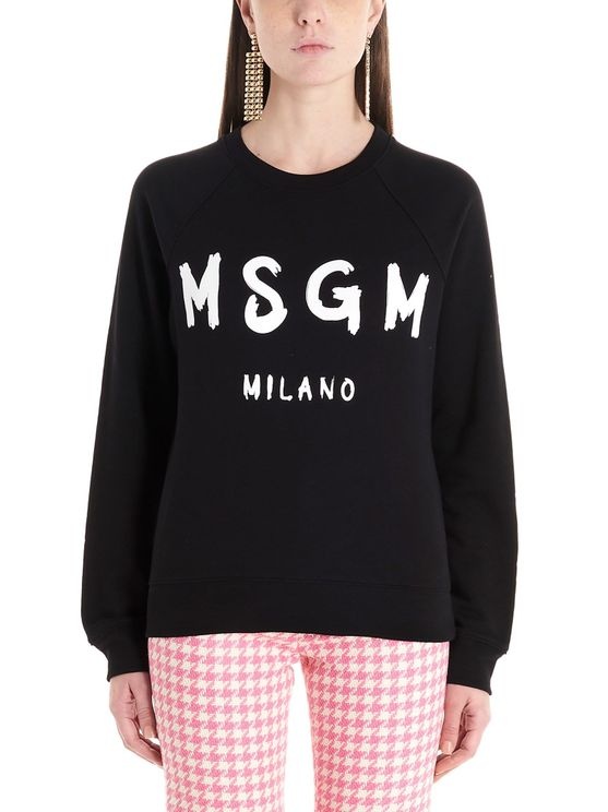 Msgm Relaxed-fit Sweatshirt With Raglan Sleeves In Black