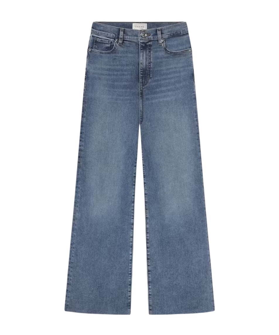 Frame Belt-loop Jeans In Blue